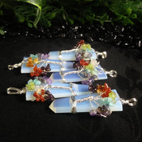 Opalite Chakra Tree Pendant