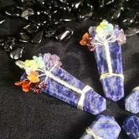 Sodalite Chakra Tree Pendant