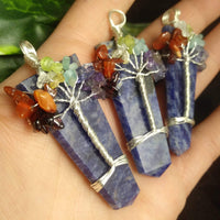 Sodalite Chakra Tree Pendant