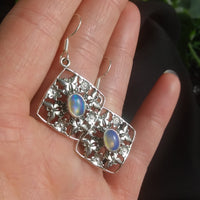 Ethiopian Opal in Sterling Silver Earrings CLOSEOUT