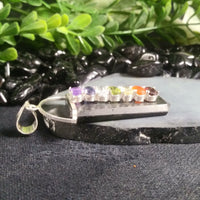 Olivine in Basalt Chakra Pendant