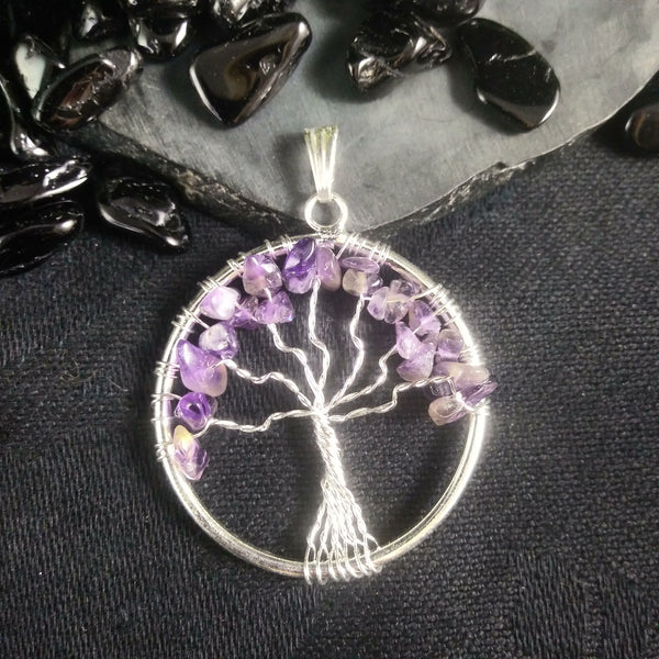 Amethyst Tree of Life Pendant