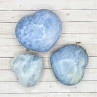 Blue Calcite Hearts (Various Sizes)