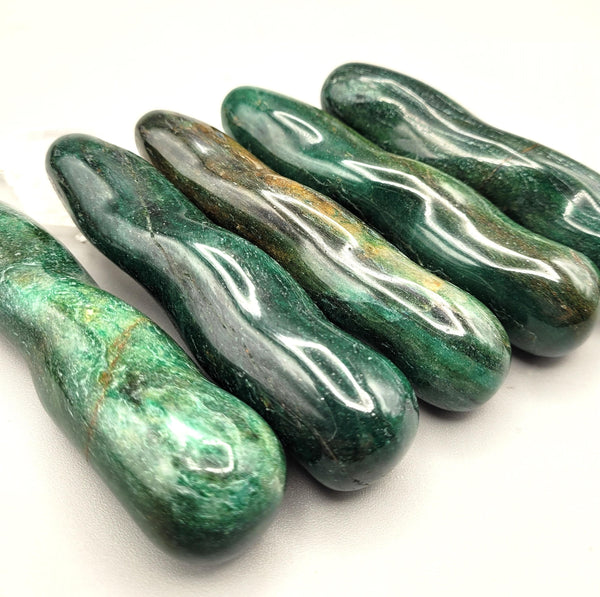 Green Fuchsite Twisted Massage Wand