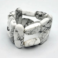 White Howlite Stretch Bracelet