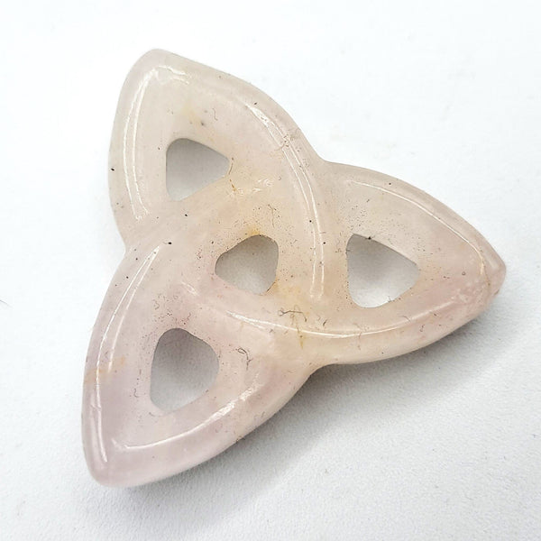 Rose Quartz Triquetera Carving