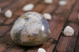 White Agate Palm Stone