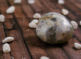 White Agate Palm Stone