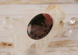 Rhodonite In Quartz Cabochons