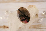 Rhodonite In Quartz Cabochons