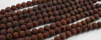 Lava Brown Round Bead Strand
