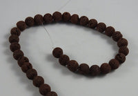 Lava Brown Round Bead Strand