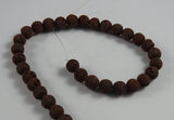 Lava Brown Round Bead Strand