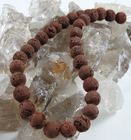 Lava Brown Round Bead Strand
