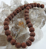 Lava Brown Round Bead Strand