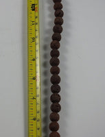Lava Brown Round Bead Strand