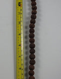 Lava Brown Round Bead Strand