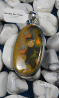 Bumblebee Jasper Sterling Silver Pendant