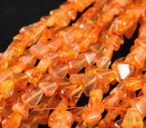 Triangular Carnelian Bead Strand