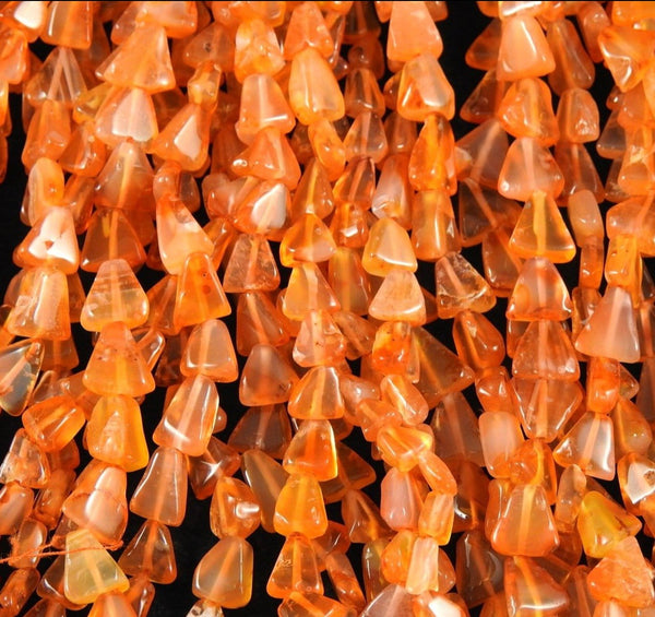 Triangular Carnelian Bead Strand