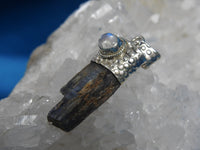 Natural Blue Kyanite and Moonstone Sterling Silver
