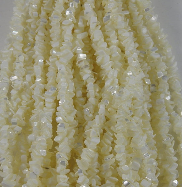Mother of Pearl Chips Bead Strand
