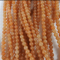 Orange Aventurine Bead Strand