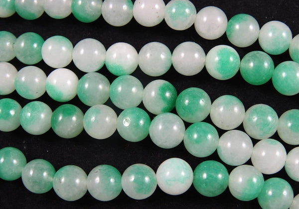 Enhanced Green Quartz Bead Strand