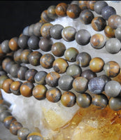 Matte Bamboo Jasper Bead Strand