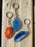 Agate Slice Keychain CLOSEOUT