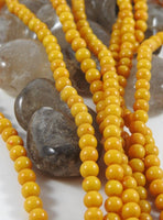 Orange Marble Bead Strand