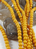 Orange Marble Bead Strand