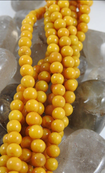 Orange Marble Bead Strand