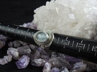 Aquamarine Sterling Silver Ring Size 8