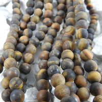 Matte Tigers Eye Bead Strand