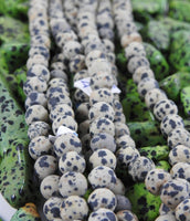 Matte Dalmatian Jasper Bead Strand