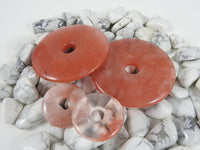 Cherry Quartz "Donut" Pendants