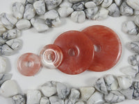 Cherry Quartz "Donut" Pendants