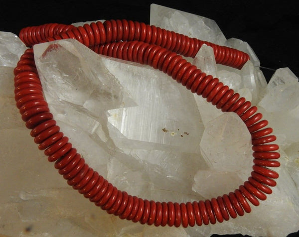 Red Magnesite Bead Strand (Dyed)