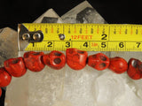 Red Magnesite Skull Bead Strand (Dyed)