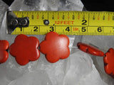 Red Flower Magnesite Bead Strand (Dyed)