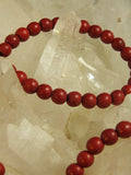 Red Magnesite Bead Strand (Dyed)