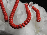 Red Magnesite Bead Strand (Dyed)