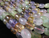 Prehnite, Amethyst, Rose Quartz, and Citrine bead strand