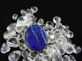 Lapis Lazuli pendant on clear quartz crystals