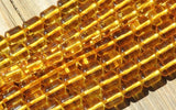 Reconstituted Citrine Tube Beads