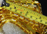 Reconstituted Citrine Tube Beads