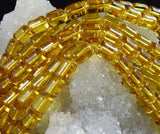 Reconstituted Citrine Tube Beads