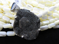 Chalcedony Conchive Sterling Silver Pendant CLOSEOUT