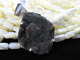 Chalcedony Conchive Sterling Silver Pendant CLOSEOUT